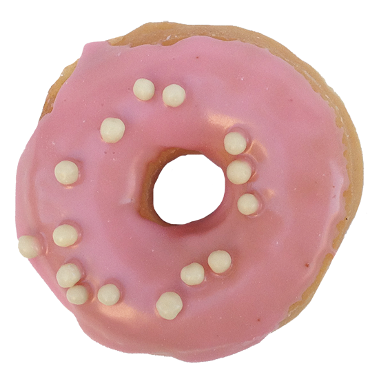 roze glazuur donut